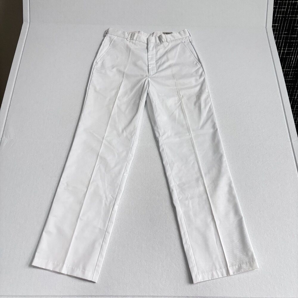 VTG Levi's Chino Pants Mens 32x32 White Classic Straight Leg Flat Front 80s READ
